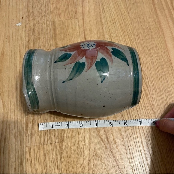 Vintage Westerwald Pottery Salt Glaze Pitcher Hand Thrown Hand Painted Floral - Picture 3 of 7